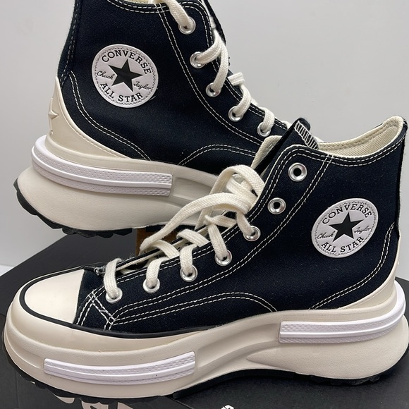 Converse WMNS RUN STAR LEGACY CX HI BLACK/EGRET/WHITE A00869C Platforms Sneakers - Picture 10 of 16